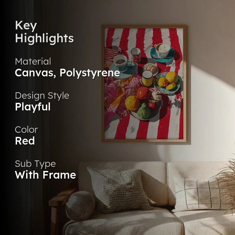 Tableya Canvas Wall Painting With Brown Frame media 2