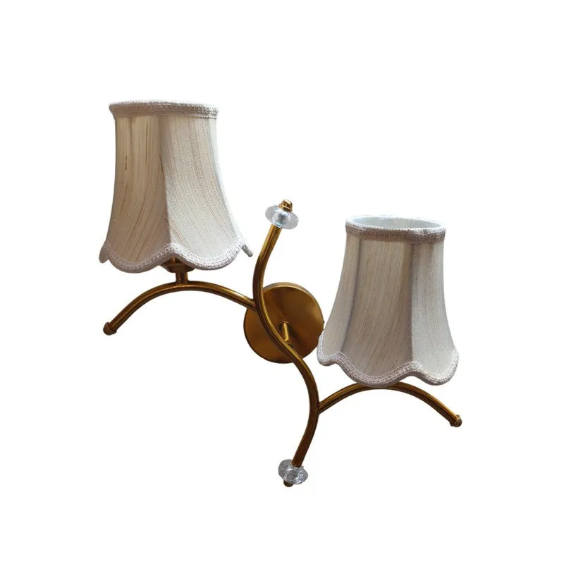 Aure lume Twin Cotton Wall Lamp - Beige media 4