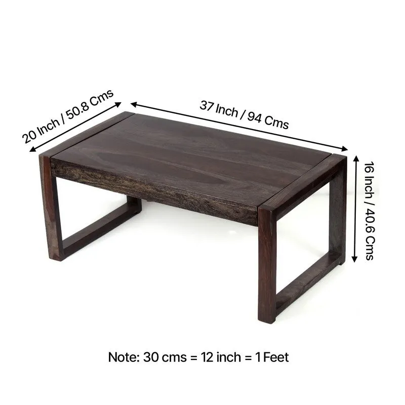 Zexon Sheesham Wooden Center Table - Dark Brown media 12