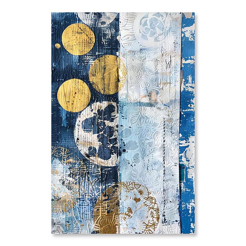 Azure Dawn Canvas Abstract Wall Art media 5