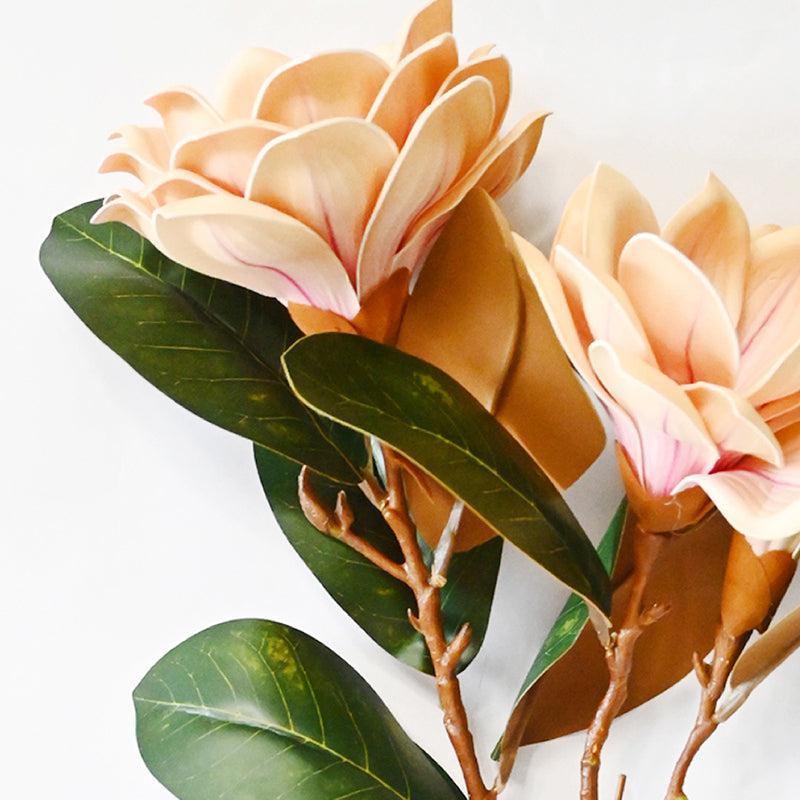 Artificial Magnolia Flower Stick - Peach media 4