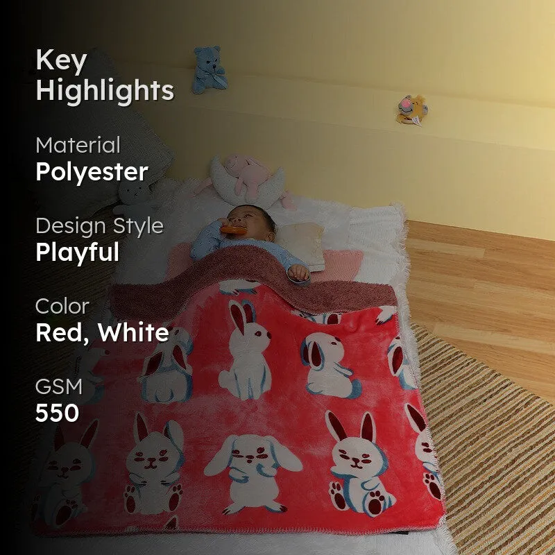 Monte Carlo Bunny Blossom Blanket - 550 GSM media 2