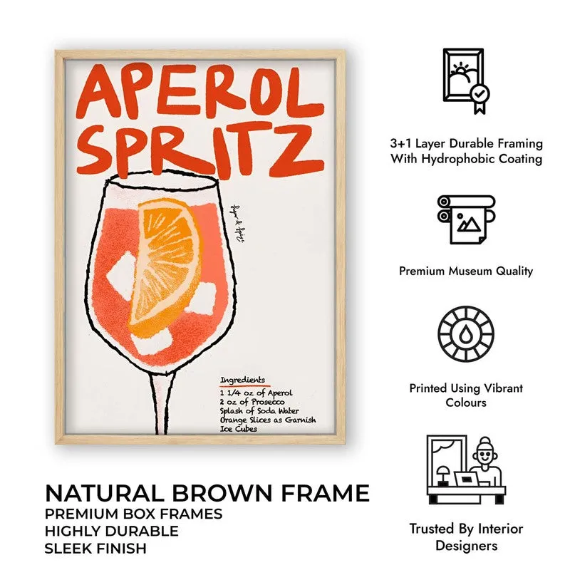 Aperol Spritz Archival Canvas Wall Art - Brown media 10