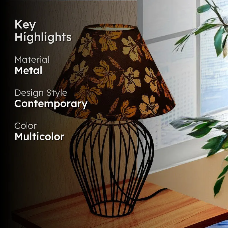 EarthAura Rustic Desk Metal Table Lamp - Multicolor media 2