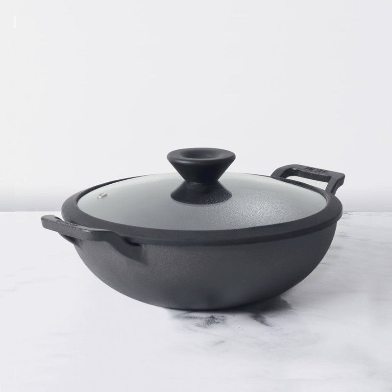 Meyer Valerio Cast Iron Kadhai with Lid - 3000 mL media 3