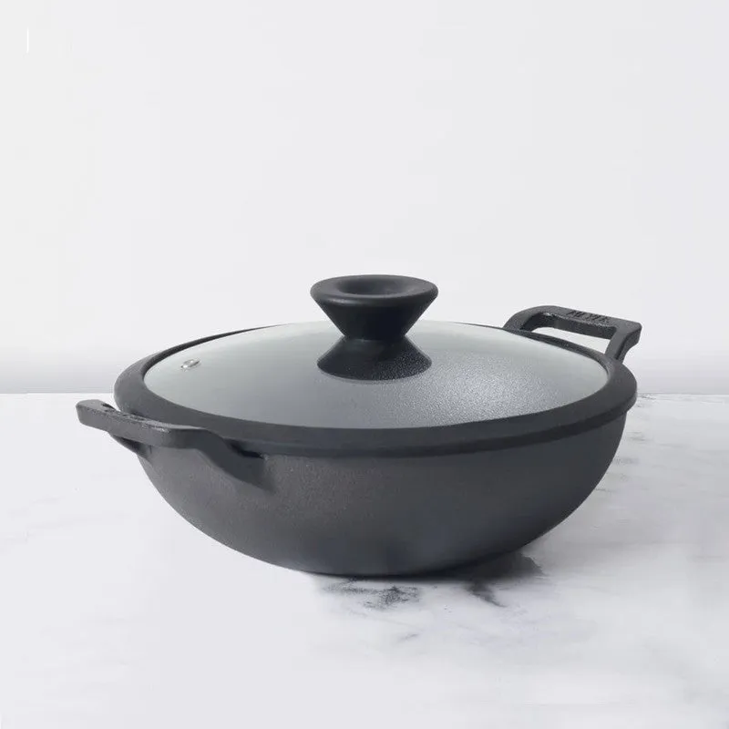 Meyer Valerio Cast Iron Kadhai with Lid - 3000 mL media 3