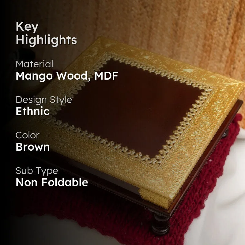 Morik Ethnic Mango Wood & MDF Stool media 2