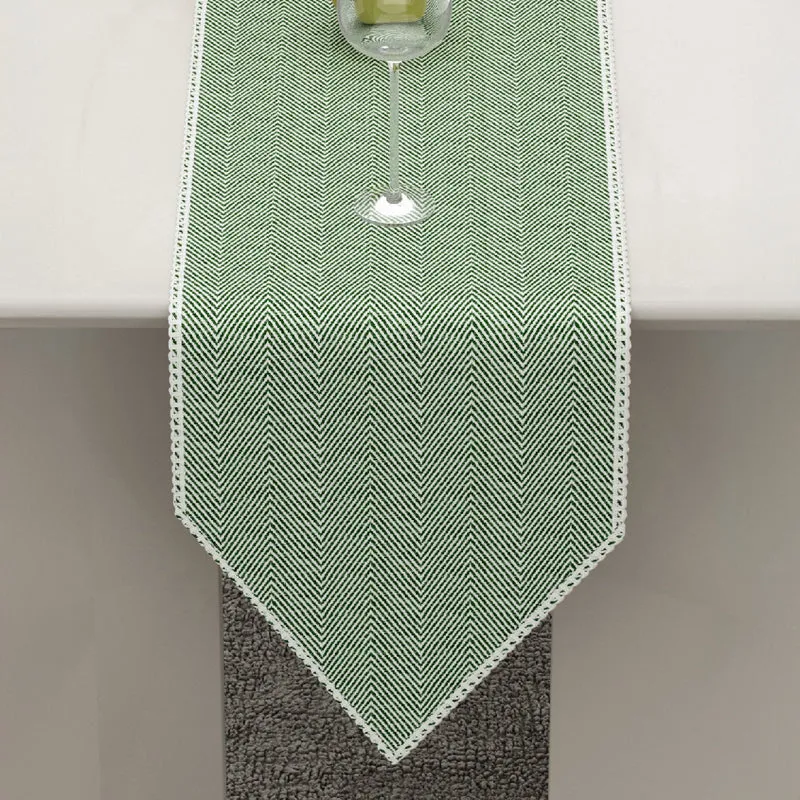 Runelle Cotton Table Runner - Green media 7
