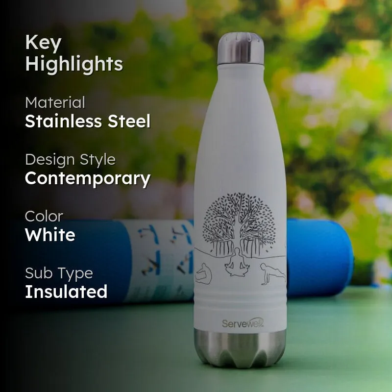 Zen Sip Hot & Cold Thermos Bottle (White) - 1000 mL media 2