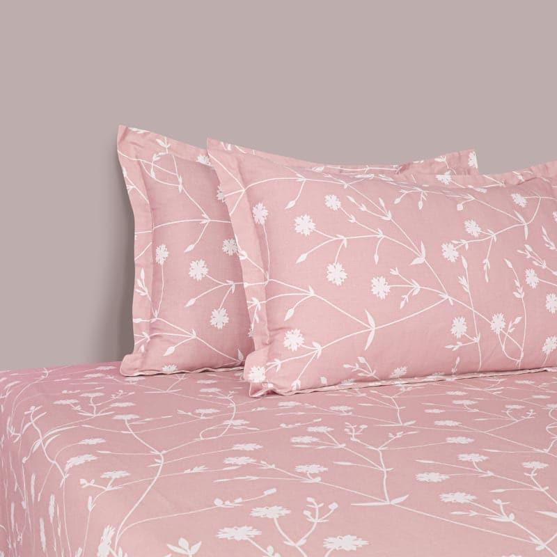 Swayam Myra Floral Cotton Bedsheet (Pink) - 200 TC media 3