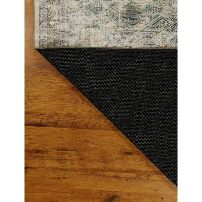 Nilaya Ethnic Anti Slip Polyester Carpet - Sage media 5
