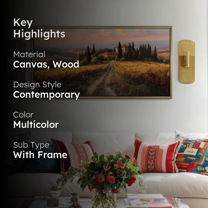Vinescape Canvas Wall Painting With Frame media 2
