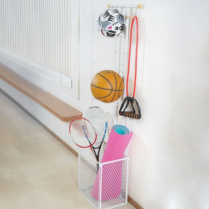 Velora Ball Storage Rack - White media 11