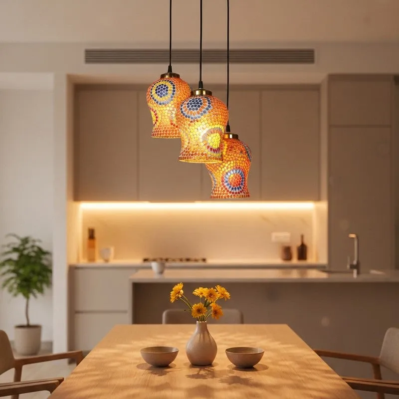 LumiFrost Glass Ceiling Lamp - Multicolor media 1