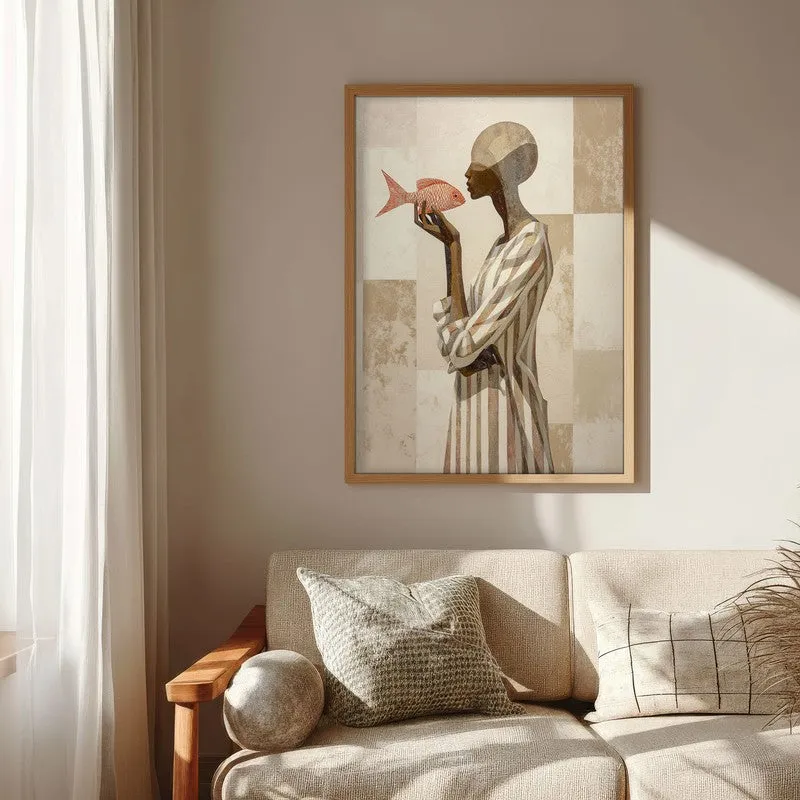 Stylized Canvas Wall Painting - Brown Frame media 6