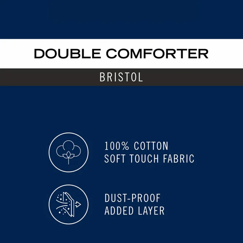 Nautica Refined Mosaic Reversible Comforter (Blue,Beige) - 130 GSM media 7