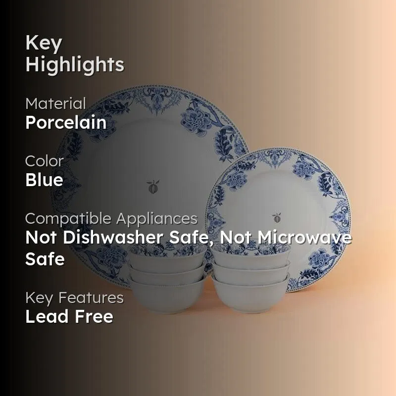 Blue Edelweiss Dinner Set - 18 Piece Set media 2