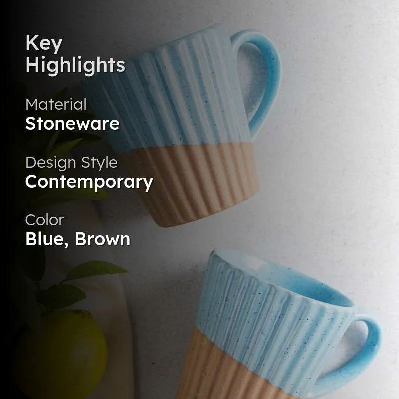 Ocean Stoneware Coffee Mug (353 mL Each) - Set of Two media 2