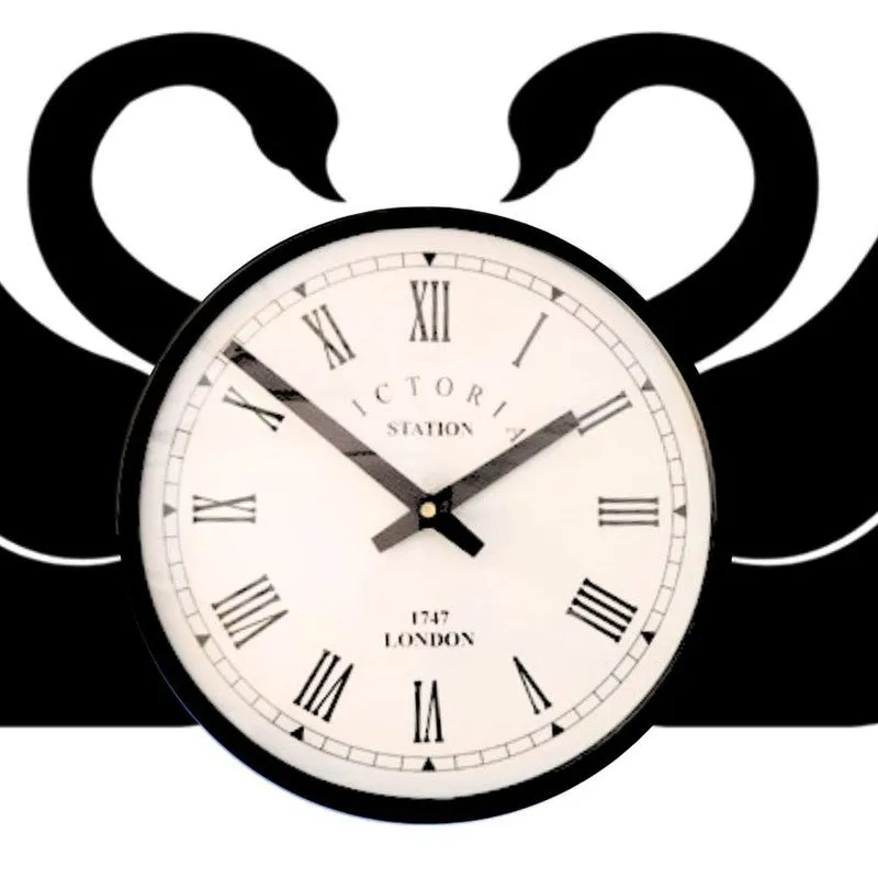 Swan Steel Analog Wall Clock - Black media 5