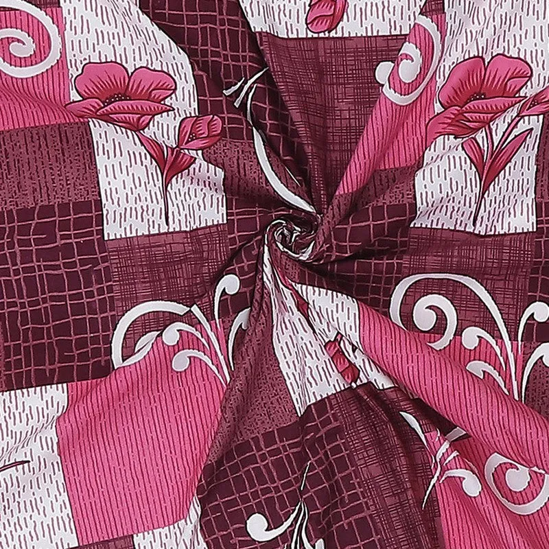 Monte Carlo Checkered Bloom Bedsheet - 120 GSM media 10