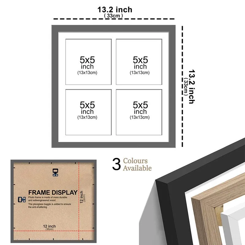 Memory Collage Photo Frame - White media 5