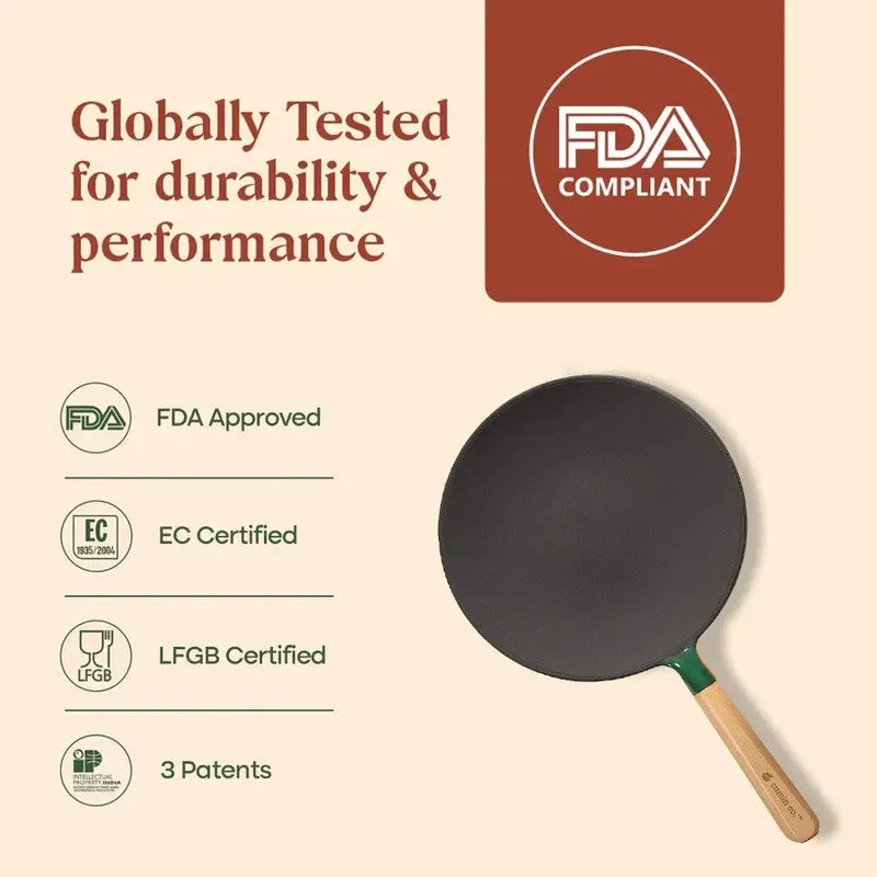 Cumin Co Enamel Cast Iron Roti Tawa - Green media 8