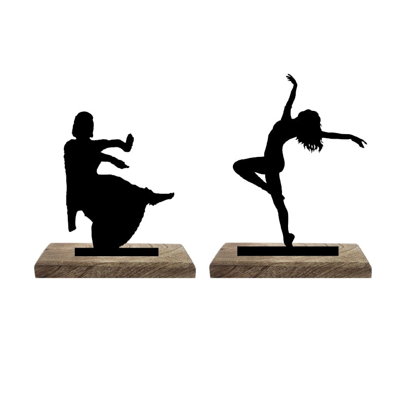 Ballet Kathak Fusion Iron Showpiece - Set Of Two media 7