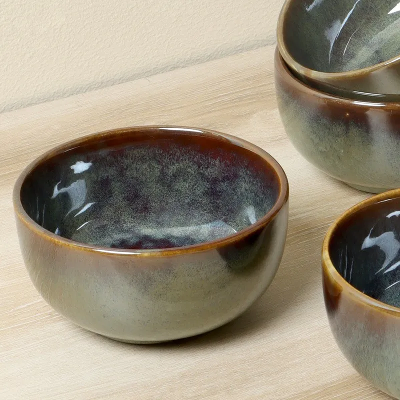 ServeEase Snack Bowl (Olive Green,400 mL Each) - Set Of Two media 5