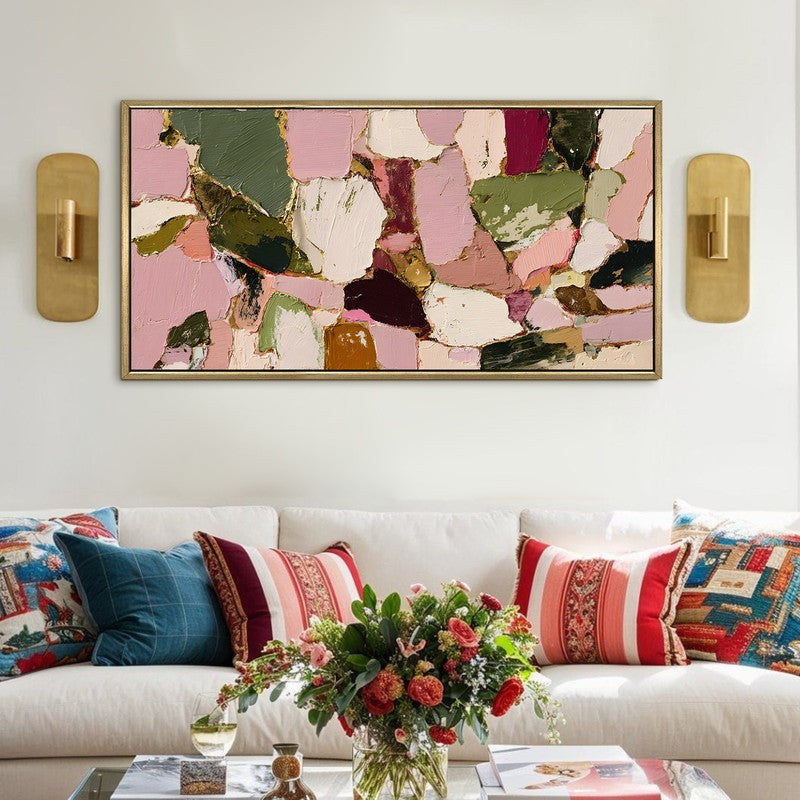 Pink Mosaic Canvas Wall Art