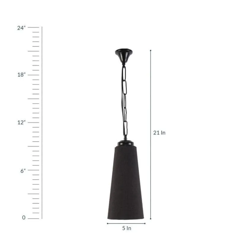 Nicia Fabric Ceiling Lamp - Black media 4