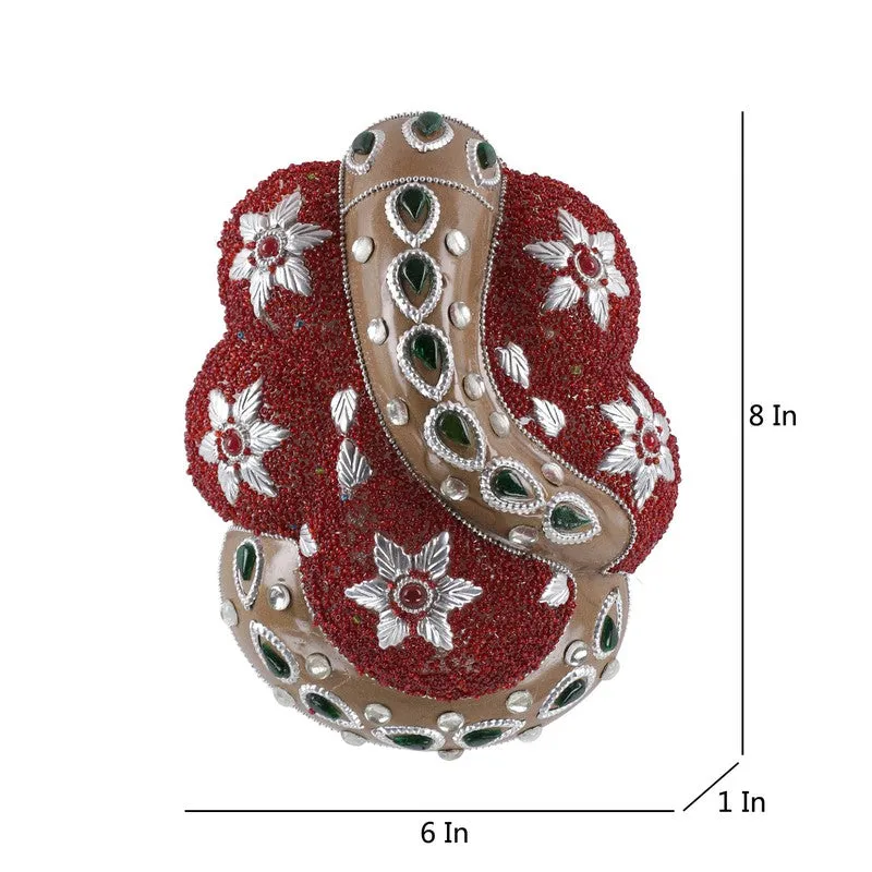 Vighnaharta Glow Glass Wall Lamp - Red media 8