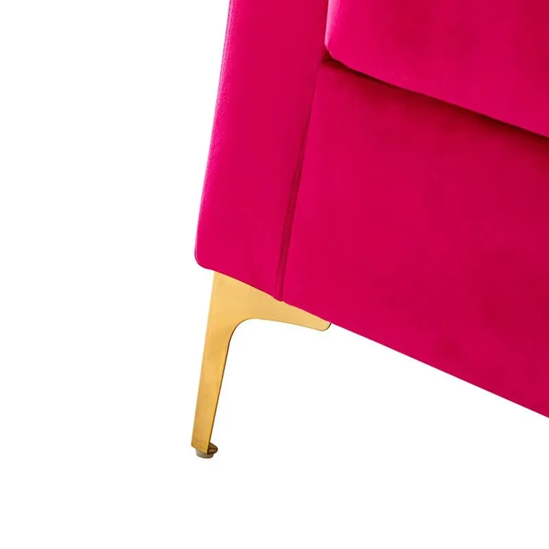 Baseo Neem Wood Accent Chair - Pink media 9