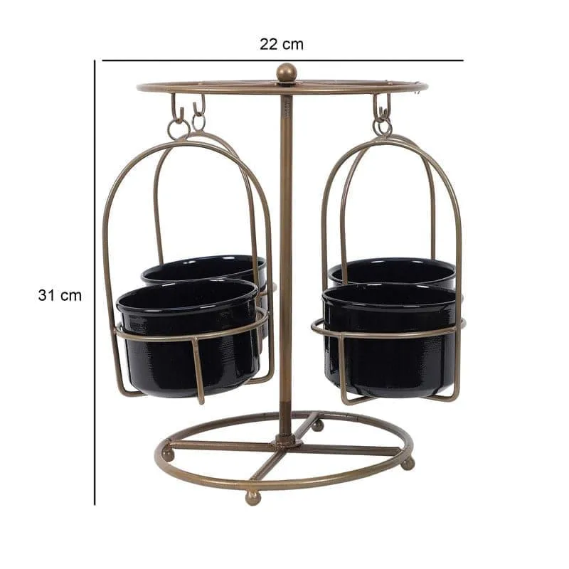 Merry Go Round Planter - Black - 6