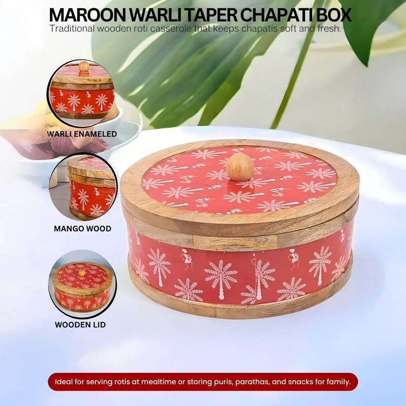 Rasva III Wood Roti Box - Red media 4