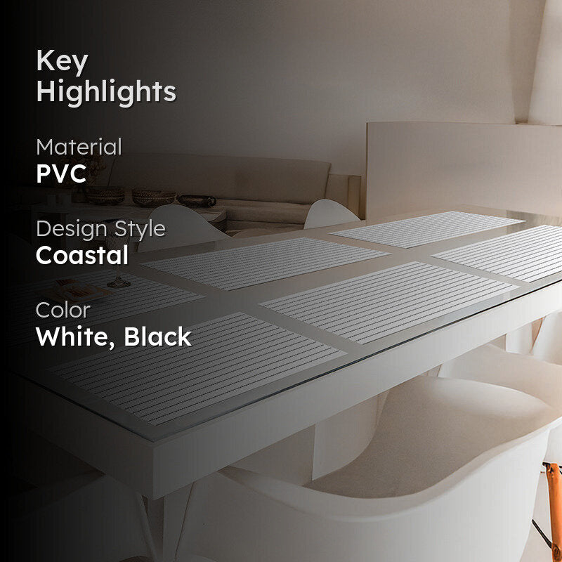 Lyrique PVC Table Mat (White) - Set Of six media 2