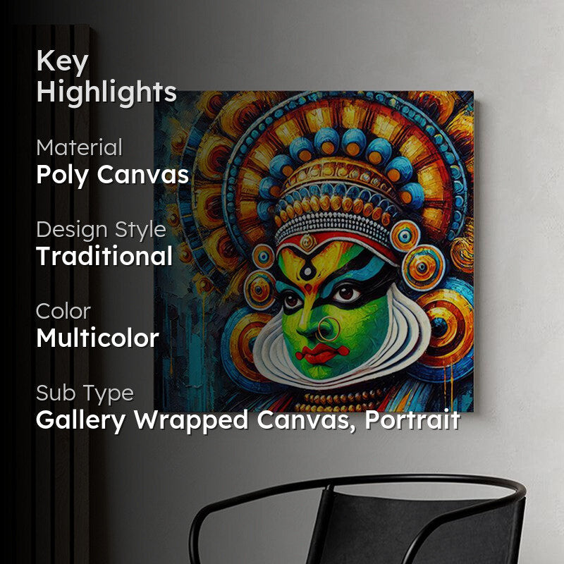 Kathakali Face Wall Painting media 2