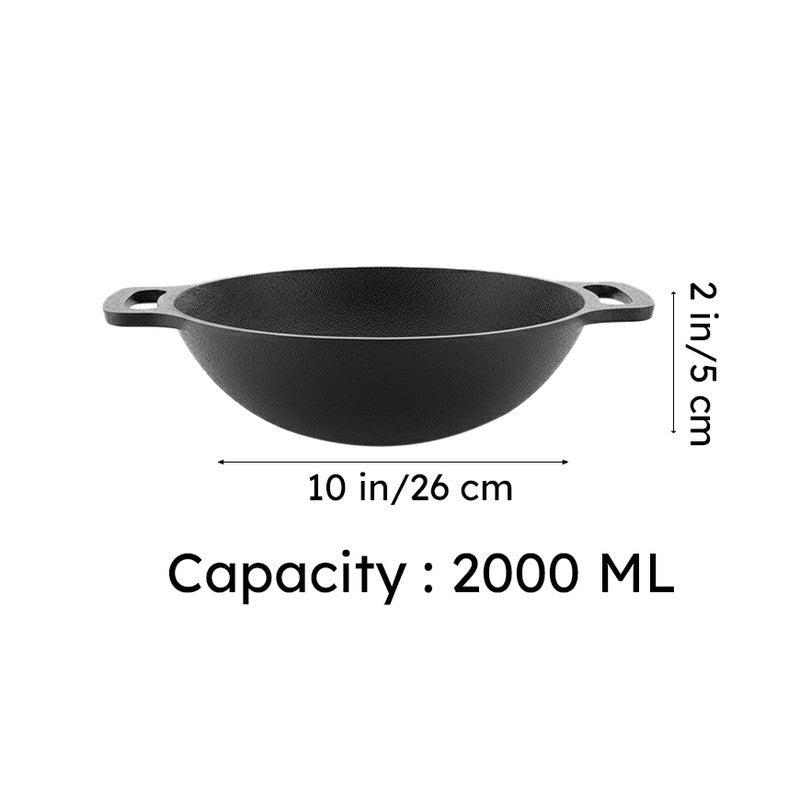Curvewok Cast Iron Kadhai - 2000 mL media 8