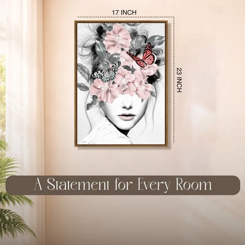Floral Gaze Canvas Wall Art With Frame media 10