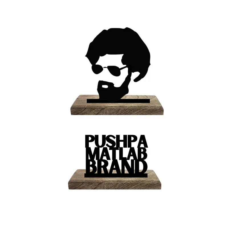 Pushpa Matlab Brand Typography Showpiece - Set Of Two media 4