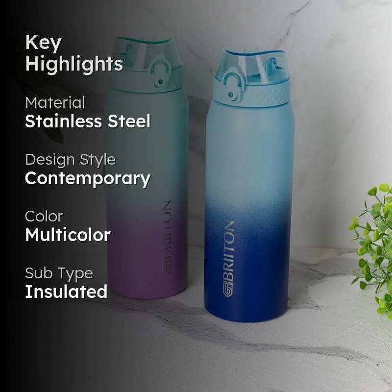 Quench Calm Hot & Cold Thermos Water Bottle (Purple & Blue, 750 mL Each) - Set Of Two media 2