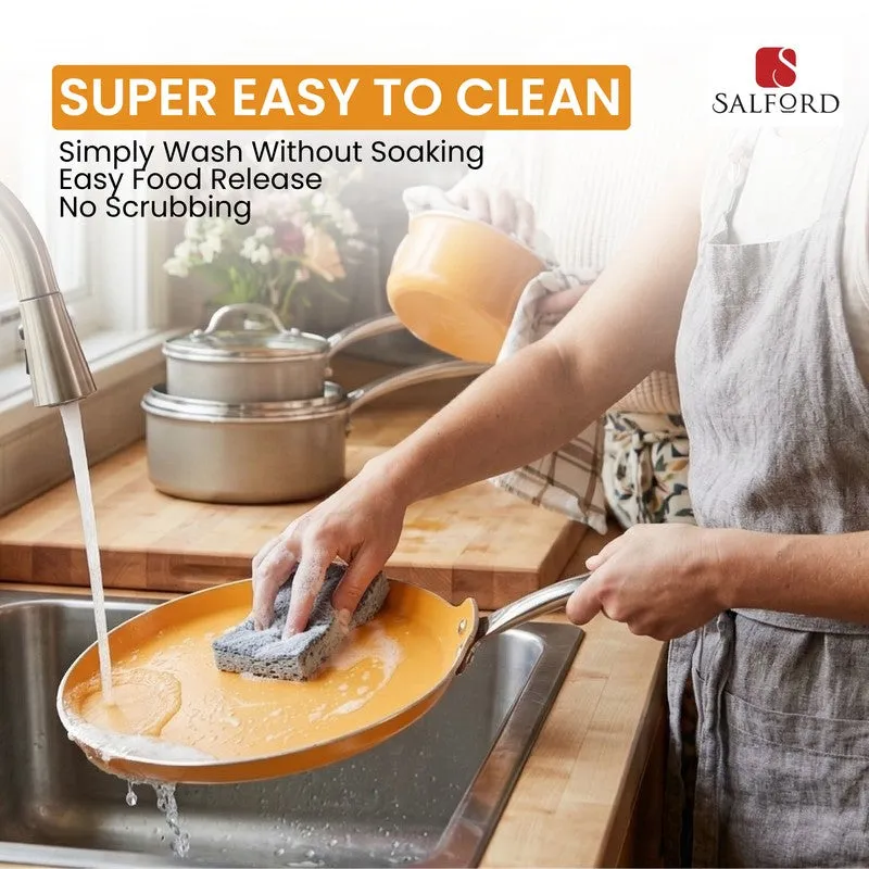 Salford Forged Ceramic Non Stick Dosa Tava (Mustard Yellow) - 28 CM media 8