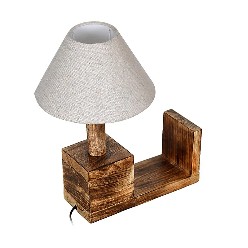 Sentry Fabric Table Lamp - Beige,Brown media 5
