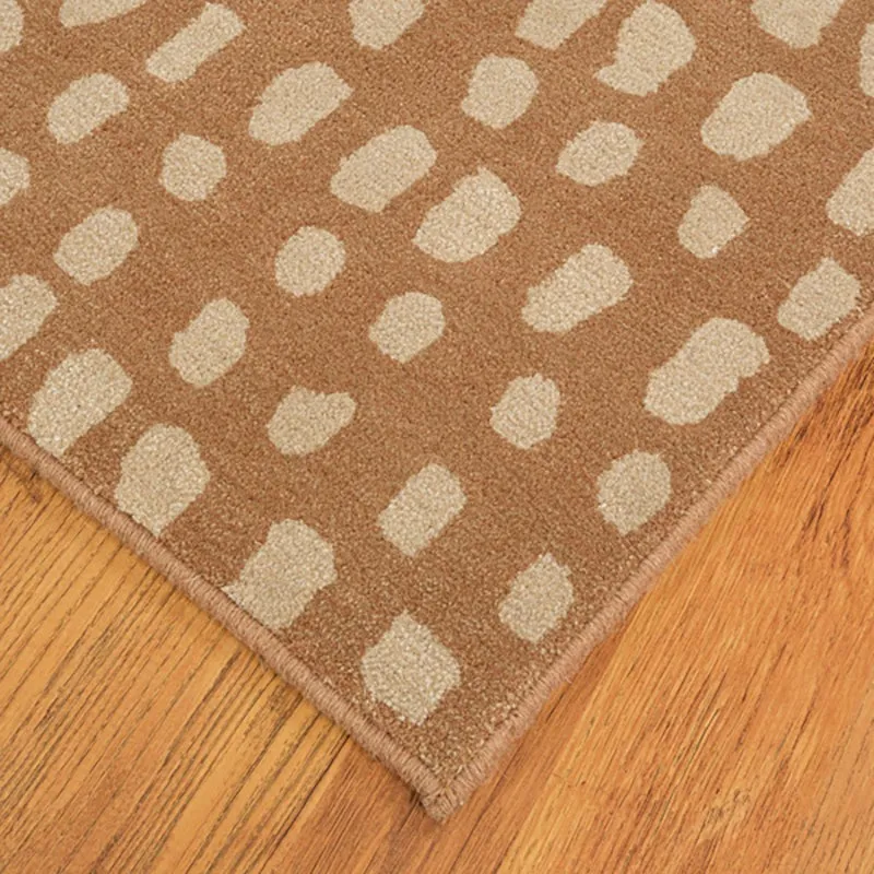 Elatus Hand Tufted Abstract Wool & Nylon Carpet - Brown media 7