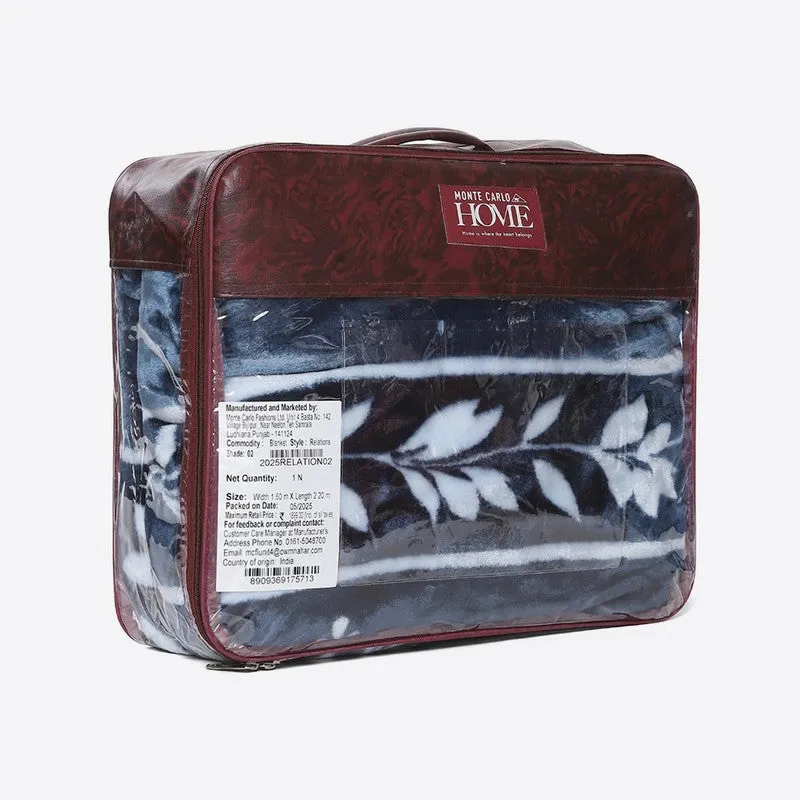 Monte Carlo Midnight Blossom Blanket (Blue)- 540 GSM media 7
