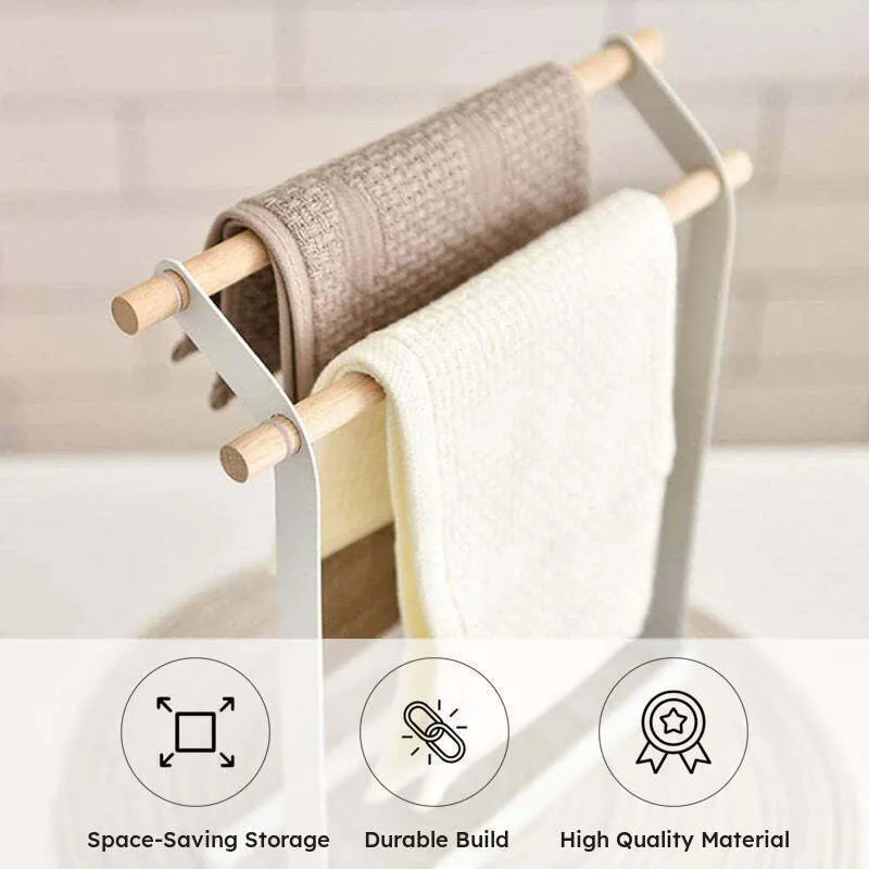 Modern Oakey Steel Towel Hanger media 4