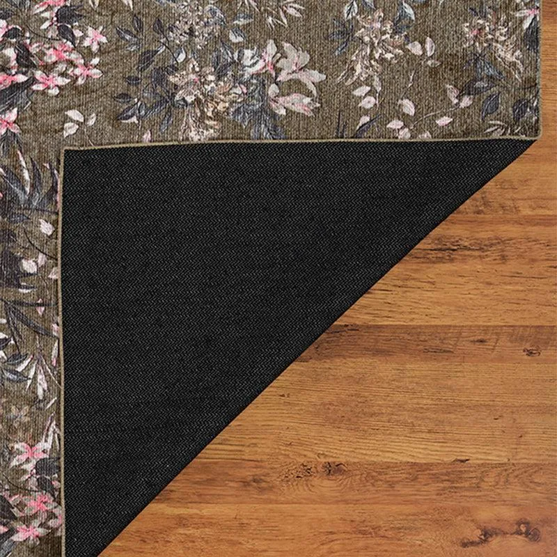 Lily Floral Carpet - Olive media 7