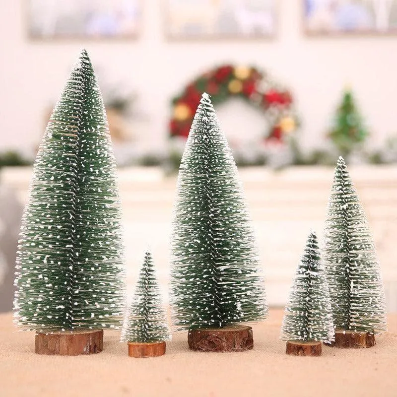 Mini Glimmer Resin Christmas Tree Ornament - Set Of Five media 1