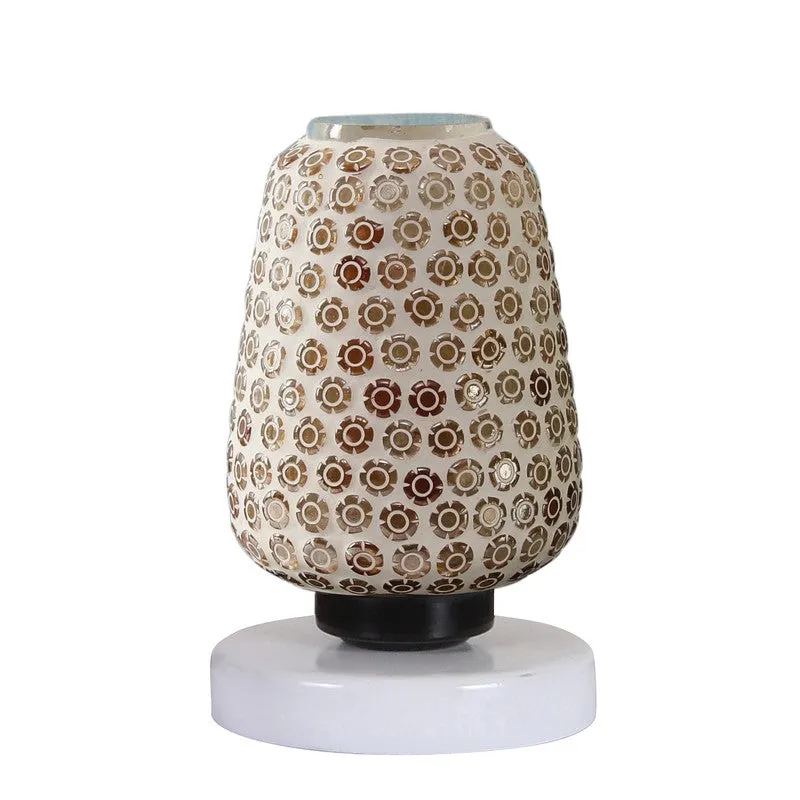 Glisora Glass Table Lamp With Wooden Base - Multicolor media 5