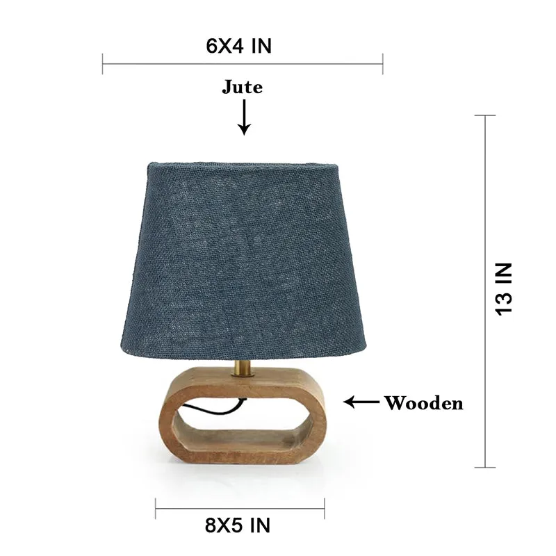 Ajna Wooden Table Lamp - Black,Brown media 6