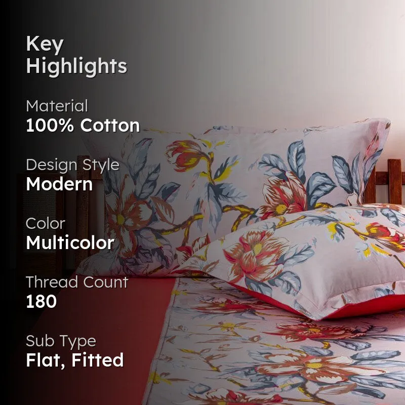 Swayam Grey Splendour Cotton Bedsheet - 180 TC media 2